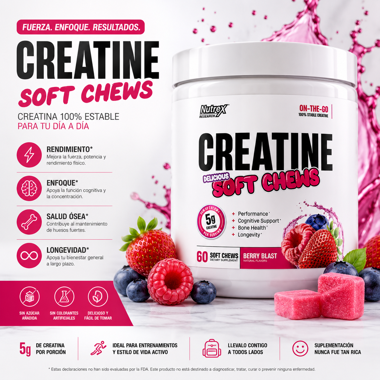 Nutrex - Creatine Soft Chews - 30 Servings