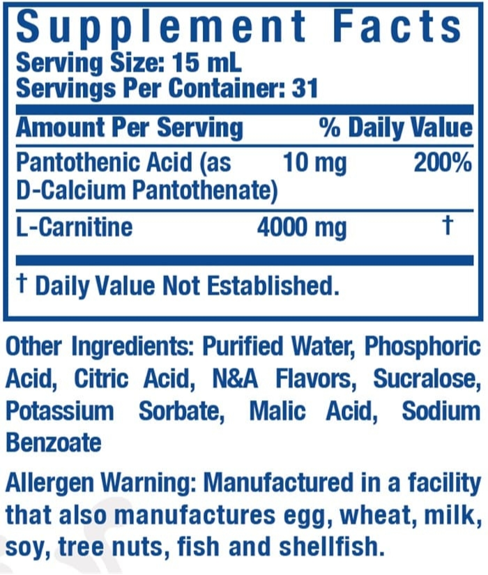 Ronnie L carnitine bebible 31servs cherry