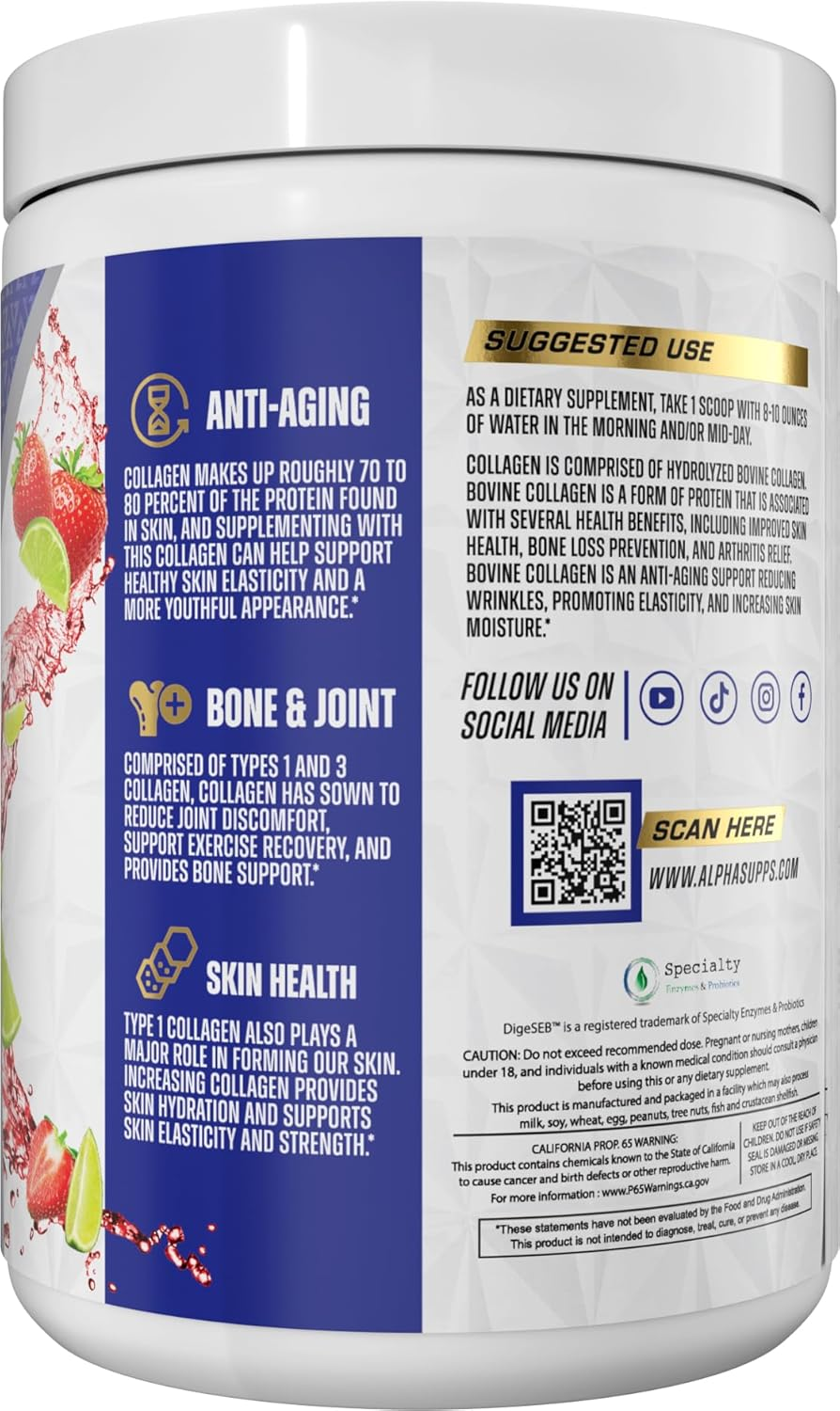 Alpha supps Premium Colageno sin sabor 30serv