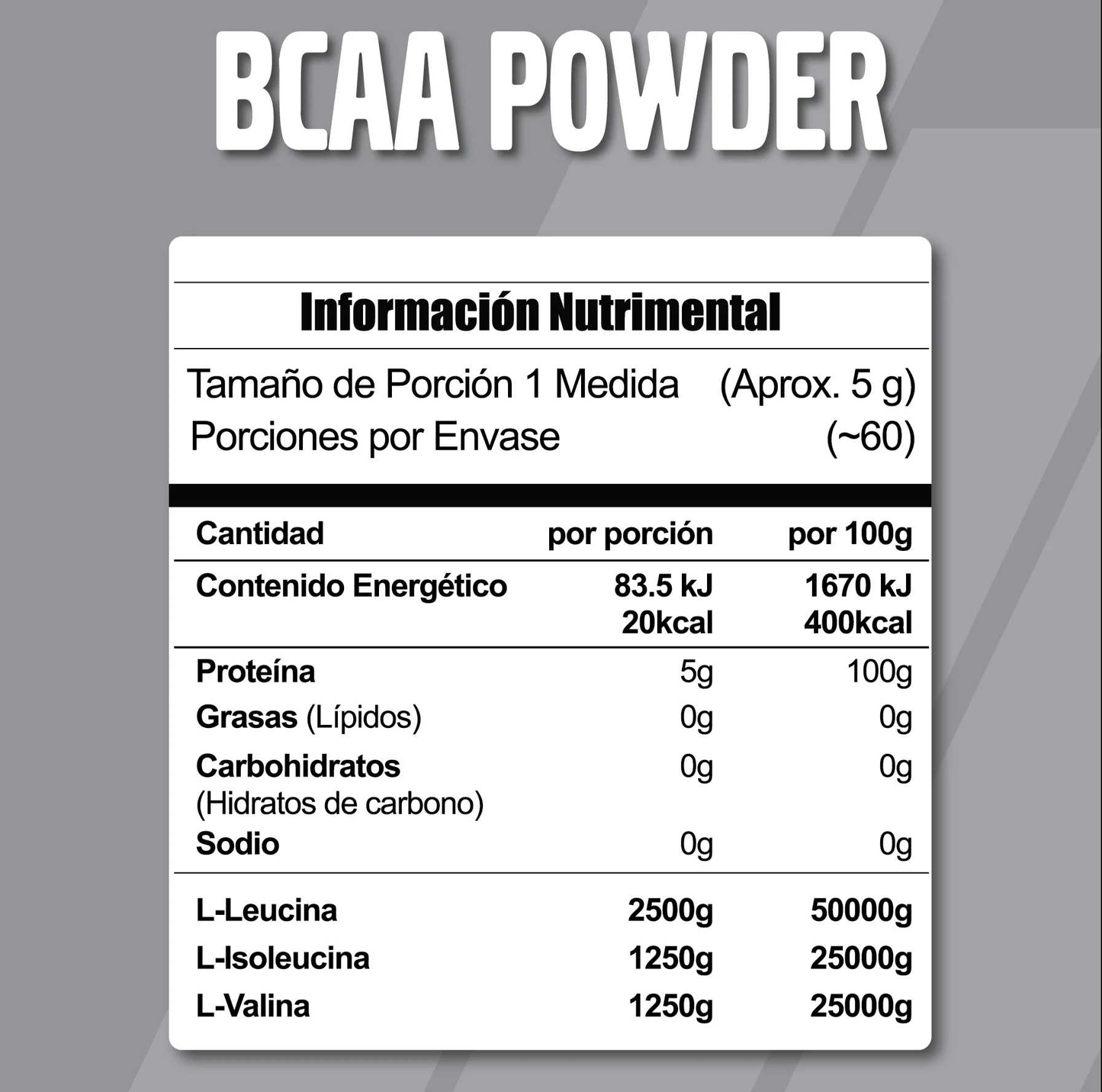 BCAA POWDER META 60 servings