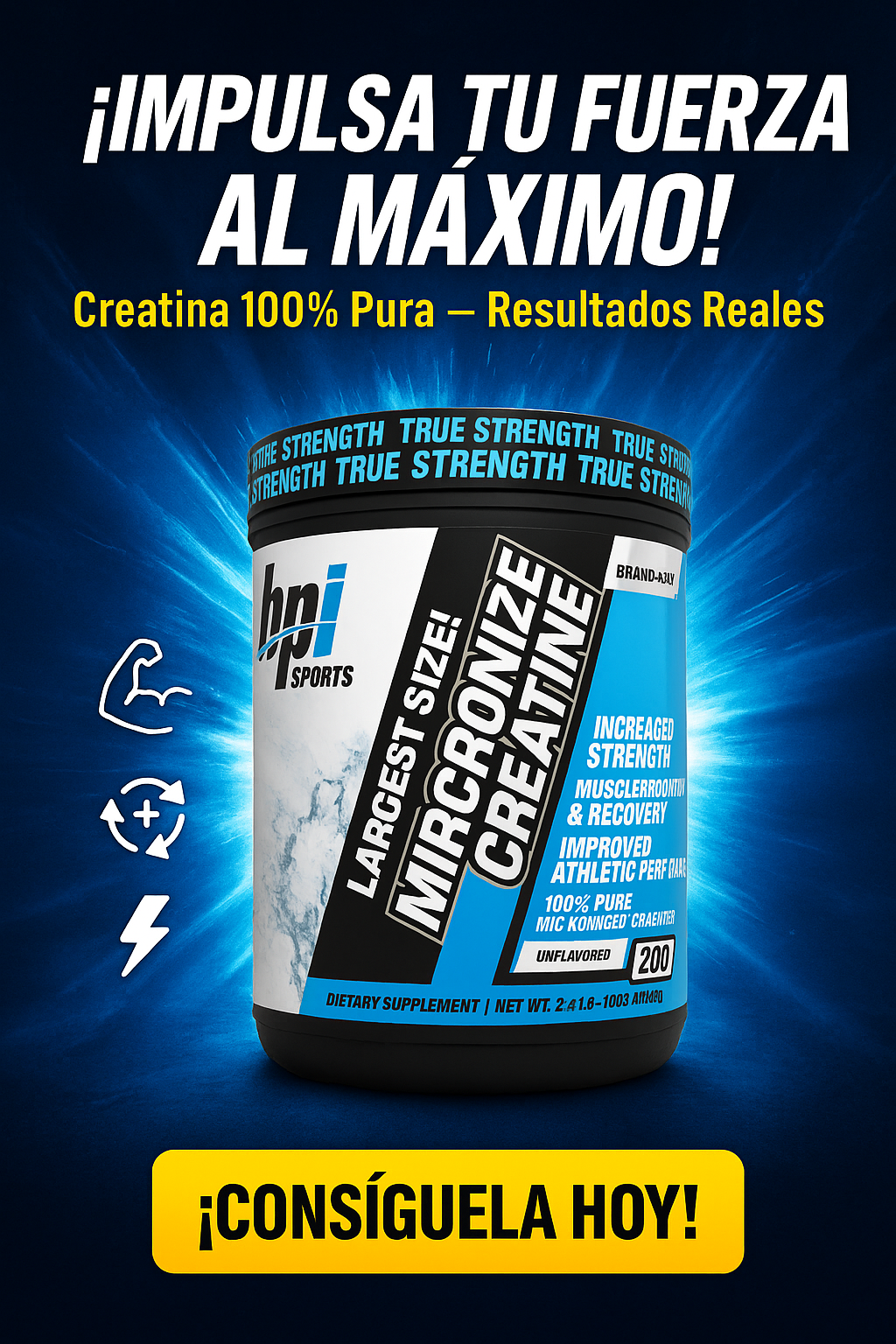 BPI MICRONIZED CREATINE 200servs (1KG)