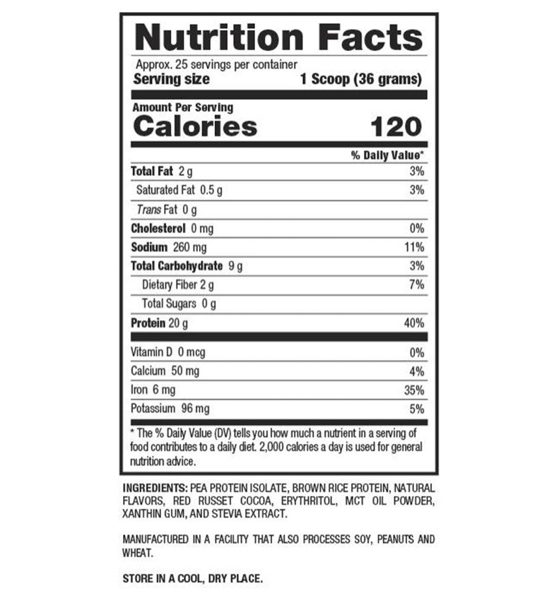 BPI Vegan Protein 2lb chocolate