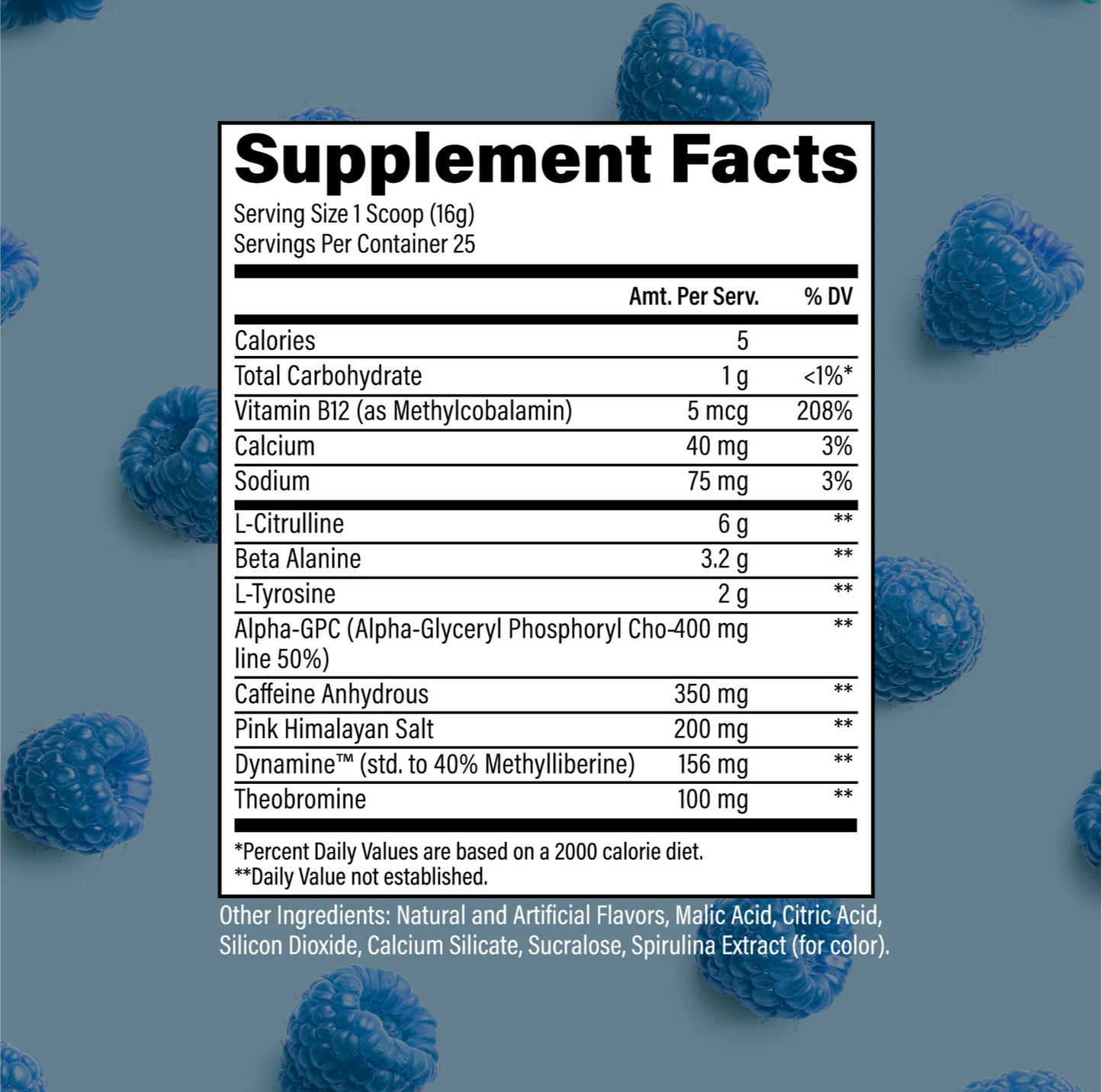 CBUM Essential Charged Blue Rastberry 25servs