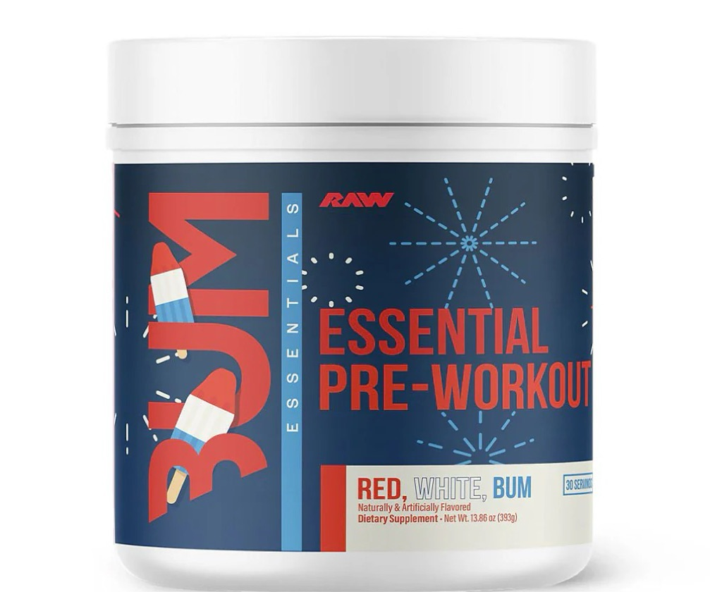 Cbum Essential pre workout 30 servs Red white bum