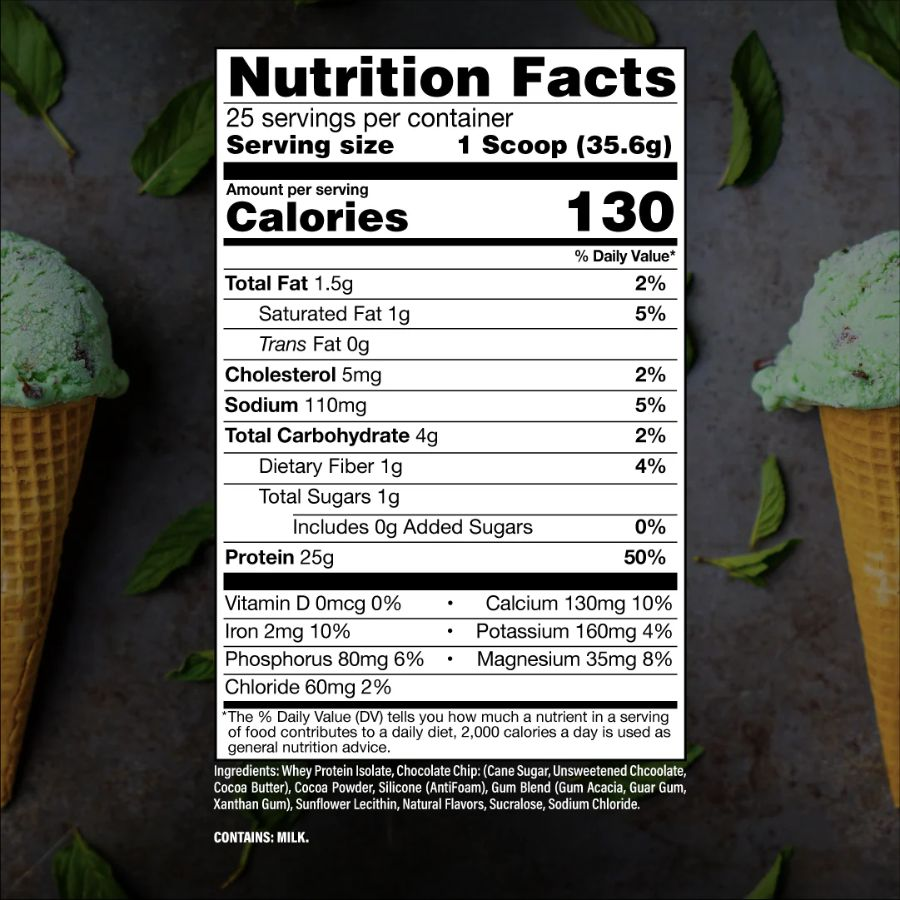 CBUM ITHOLATE 2LBS Mint Chip Ice Cream 25 Servicios