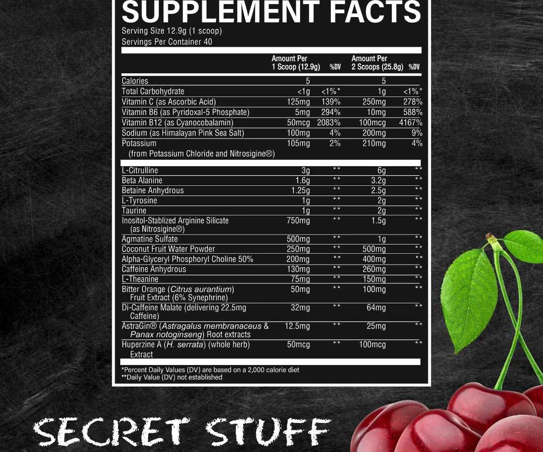 Cbum Secret Stuff THAVAGE Pre Workout 40 servs
