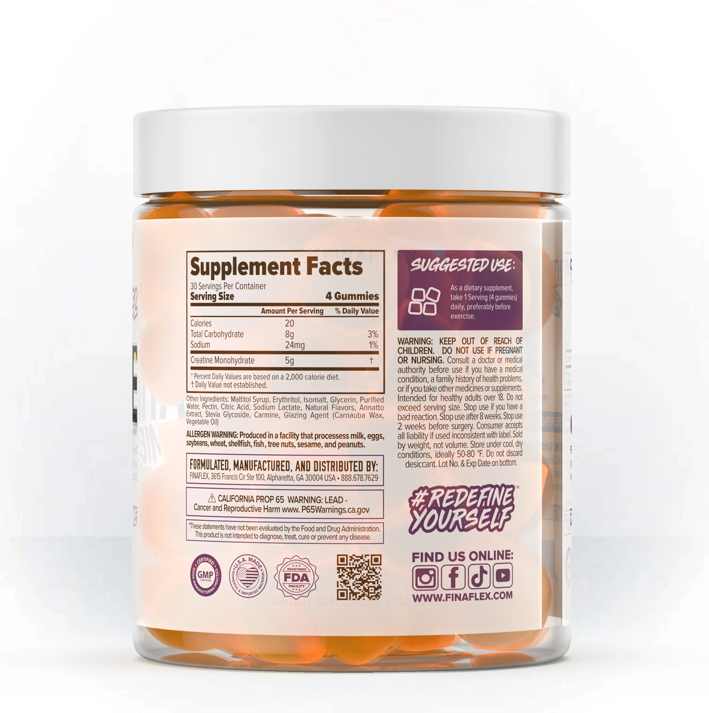 Creatine Gummys Finaflex (Naranja)