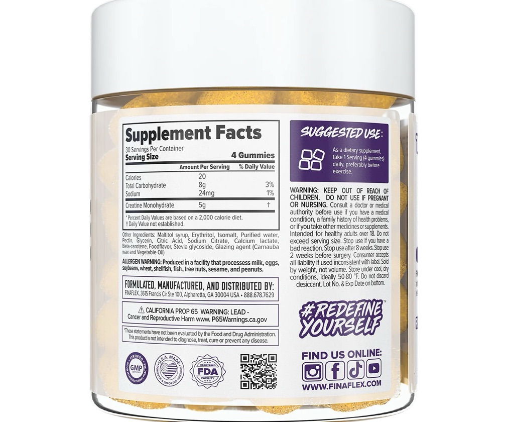 Creatine Gummys Finaflex (Limón)