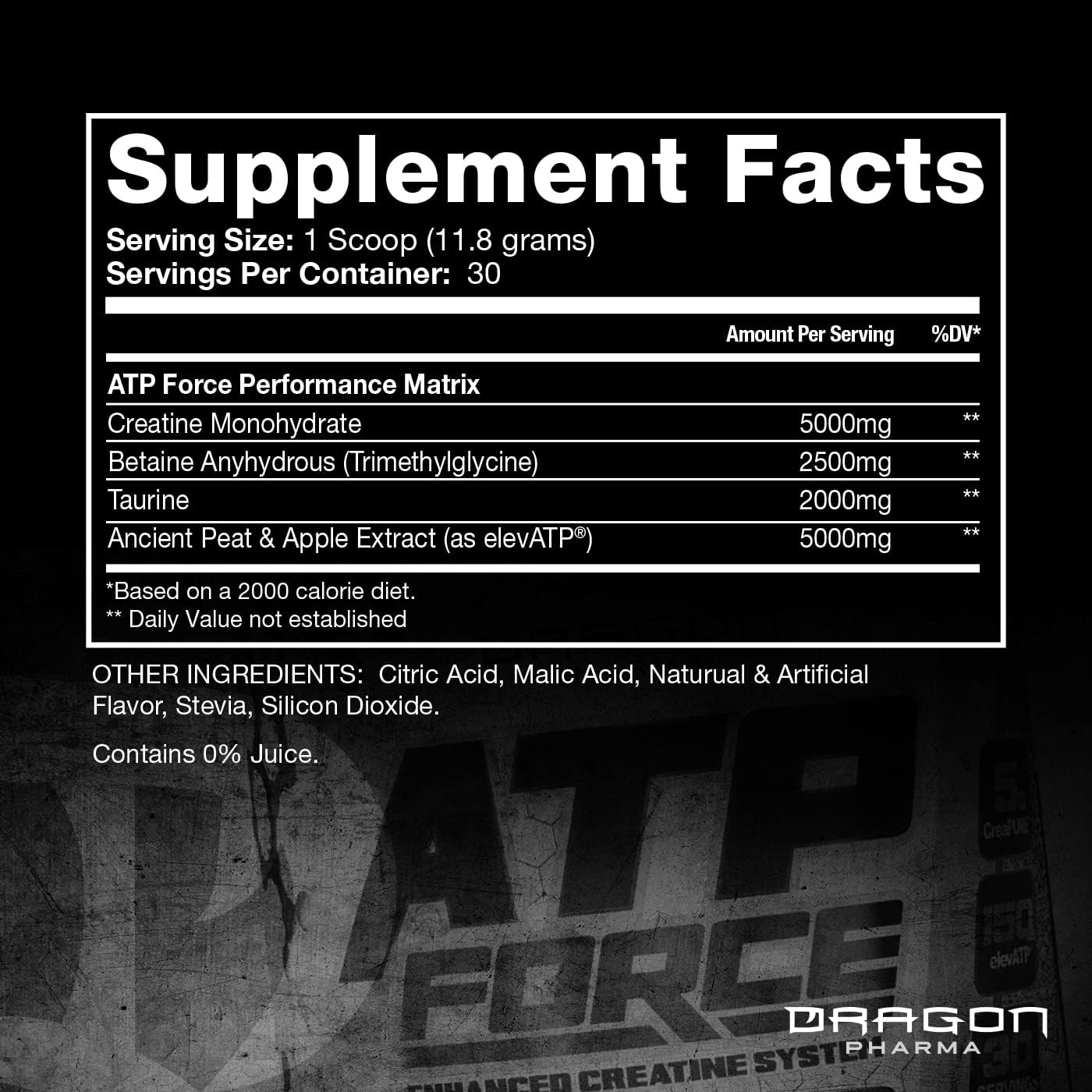 Dragon Pharma ATP Force, 30 Servings, Piña Colada