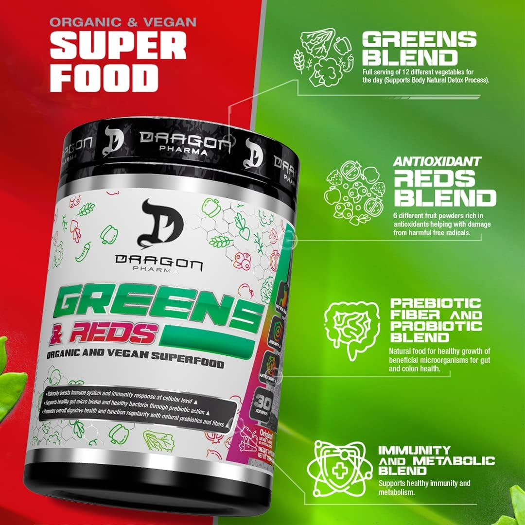 Dragon Pharma Greens & Red, 30 Servings