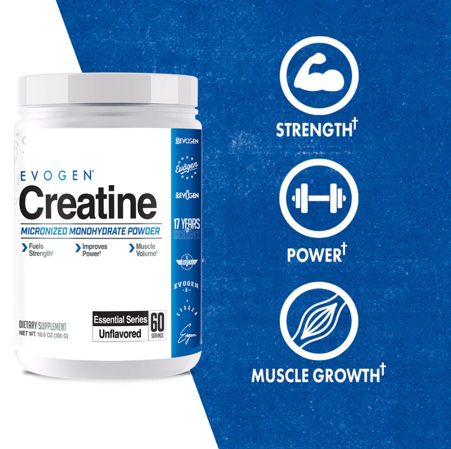 Evogen Creatina Micronizada y Monohidratada, 60 servicios
