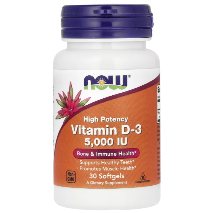 Now Vitamin D3 5,000 UI 30 caps