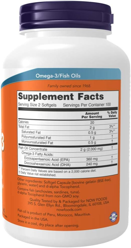 NOW, OMEGA 3, 200caps