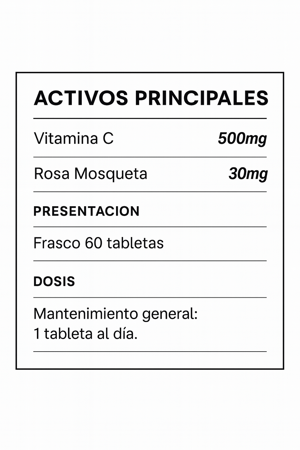 Vitamina C con Rosa Mosqueta 500mg