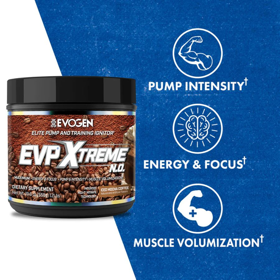 Evogen - EVP Xtreme N.O. 40/20 servicios, sabor Iced Mocha Coffee