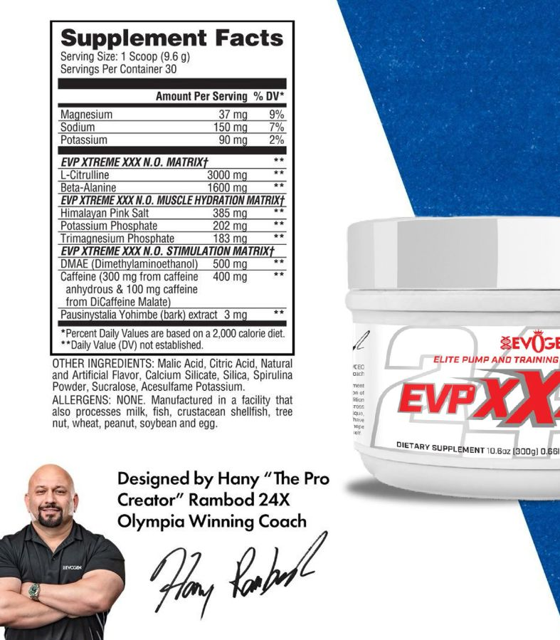 Evogen - EVP xXxtreme N.O. 30 servicios, sabor Victory Punch