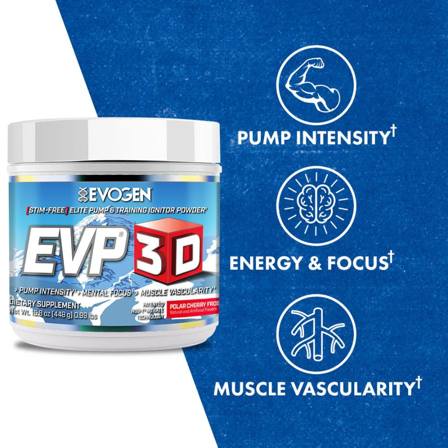 Evogen - EVP-3D Non-Stim 40/20 servicios, sabor Polar Cherry Frost