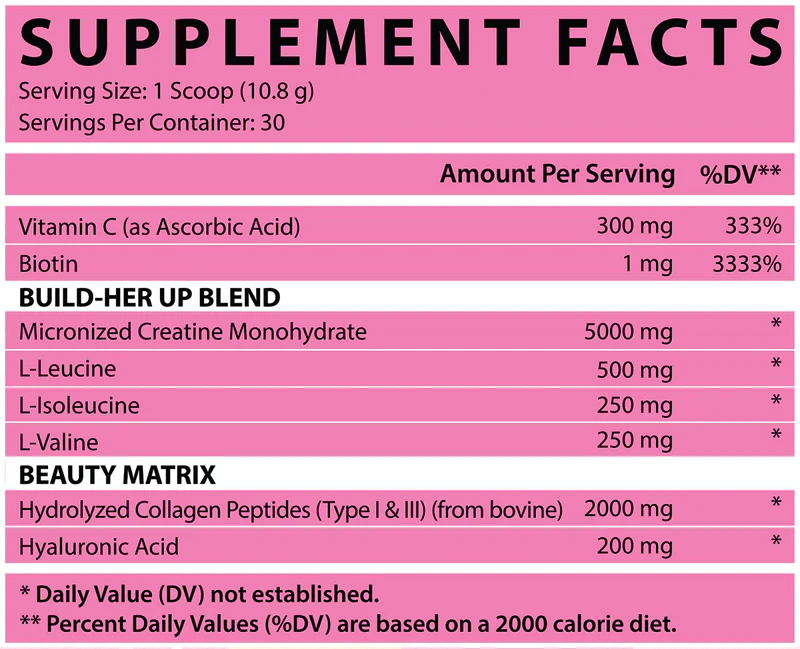 Nutrex - Creatine For Women + Booty & Beauty - 30 Servings