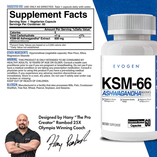 Evogen - KSM-66 Ashwagandha - 60 Servings