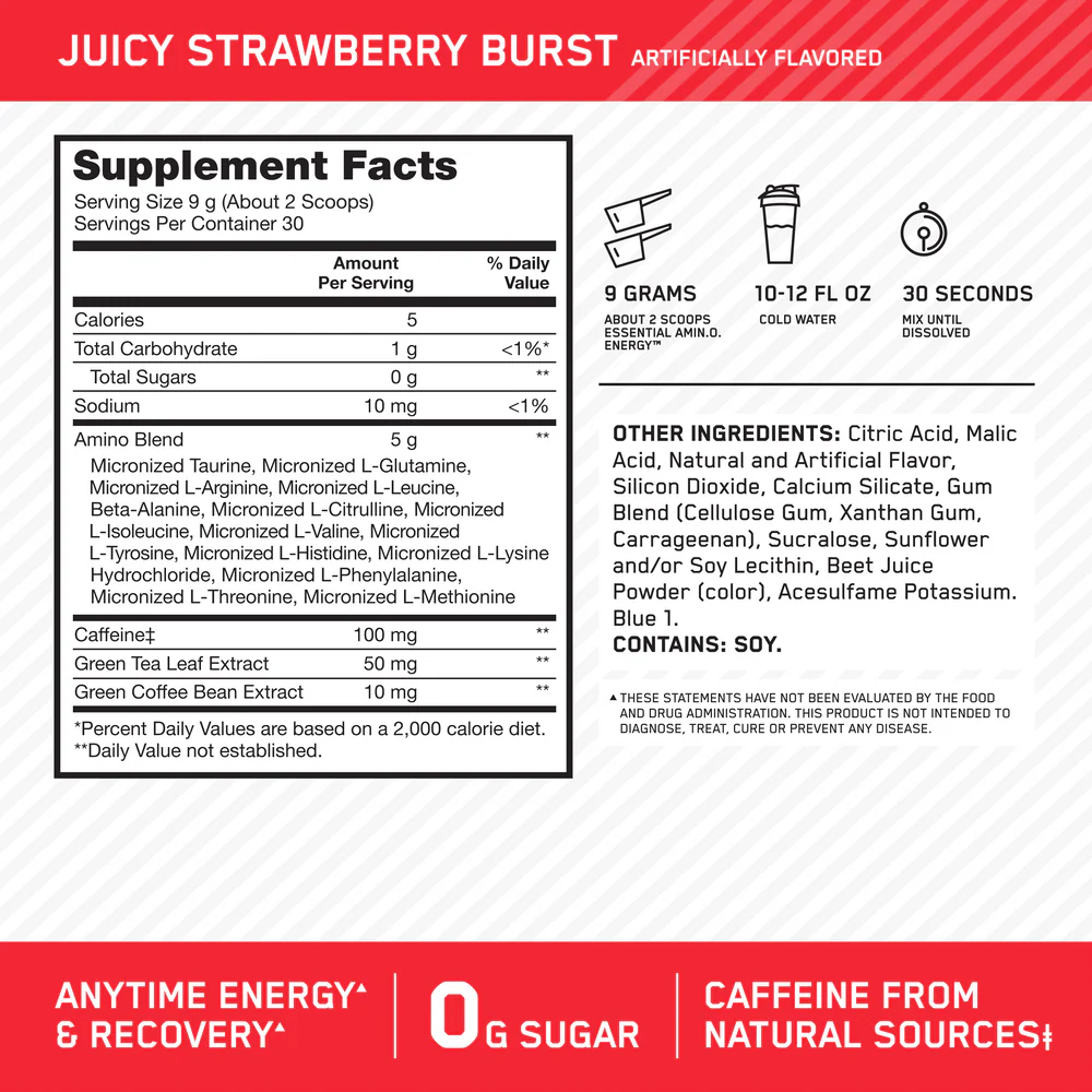 Optimum Nutrition - Essential AMINO Energy - 30 Servings