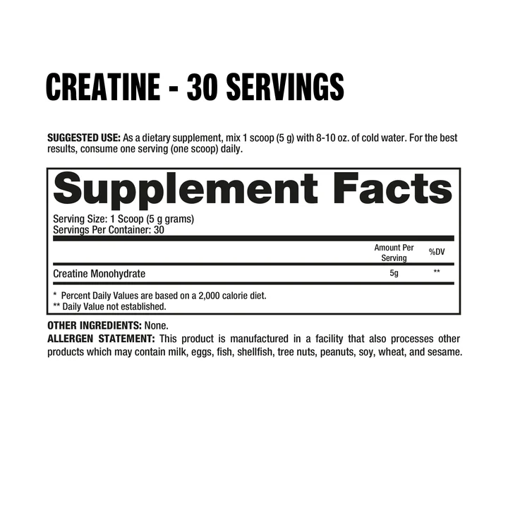 Dragon Pharma - Creatine Monohydrate - 30 Servings
