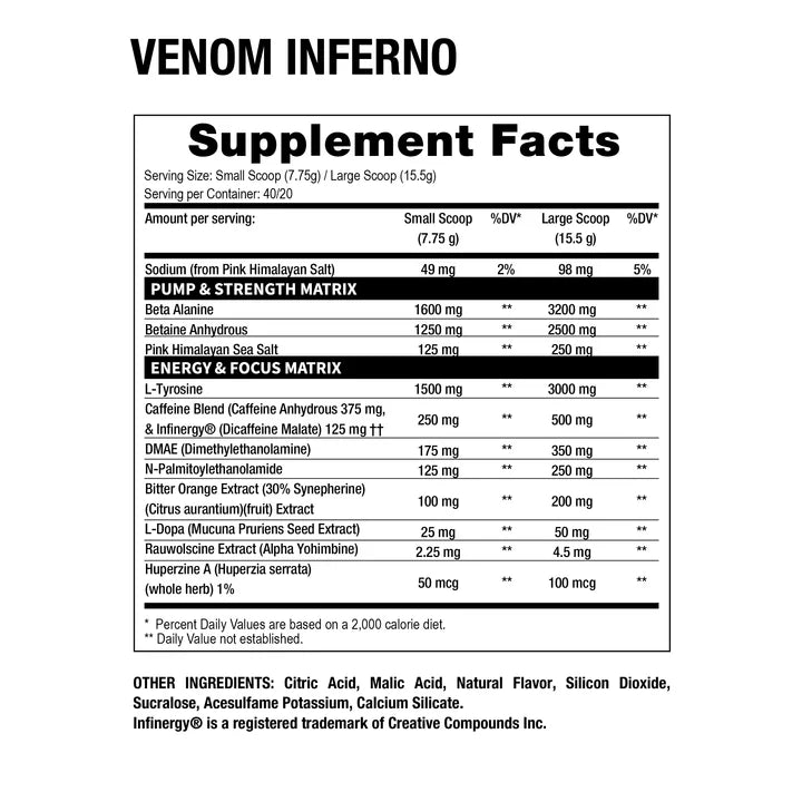 Dragon Pharma - Venom Inferno - 40/20 Servings