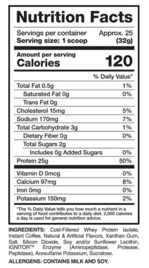 IsoJect Vanilla Cold Brew Coffee - 25 SRV