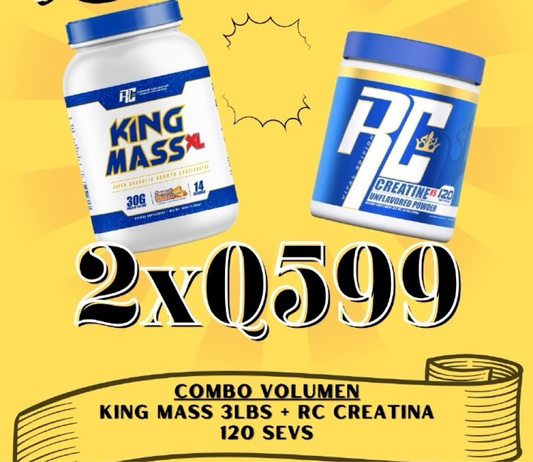 King mass 3lbs + Rc  creatine 120servs