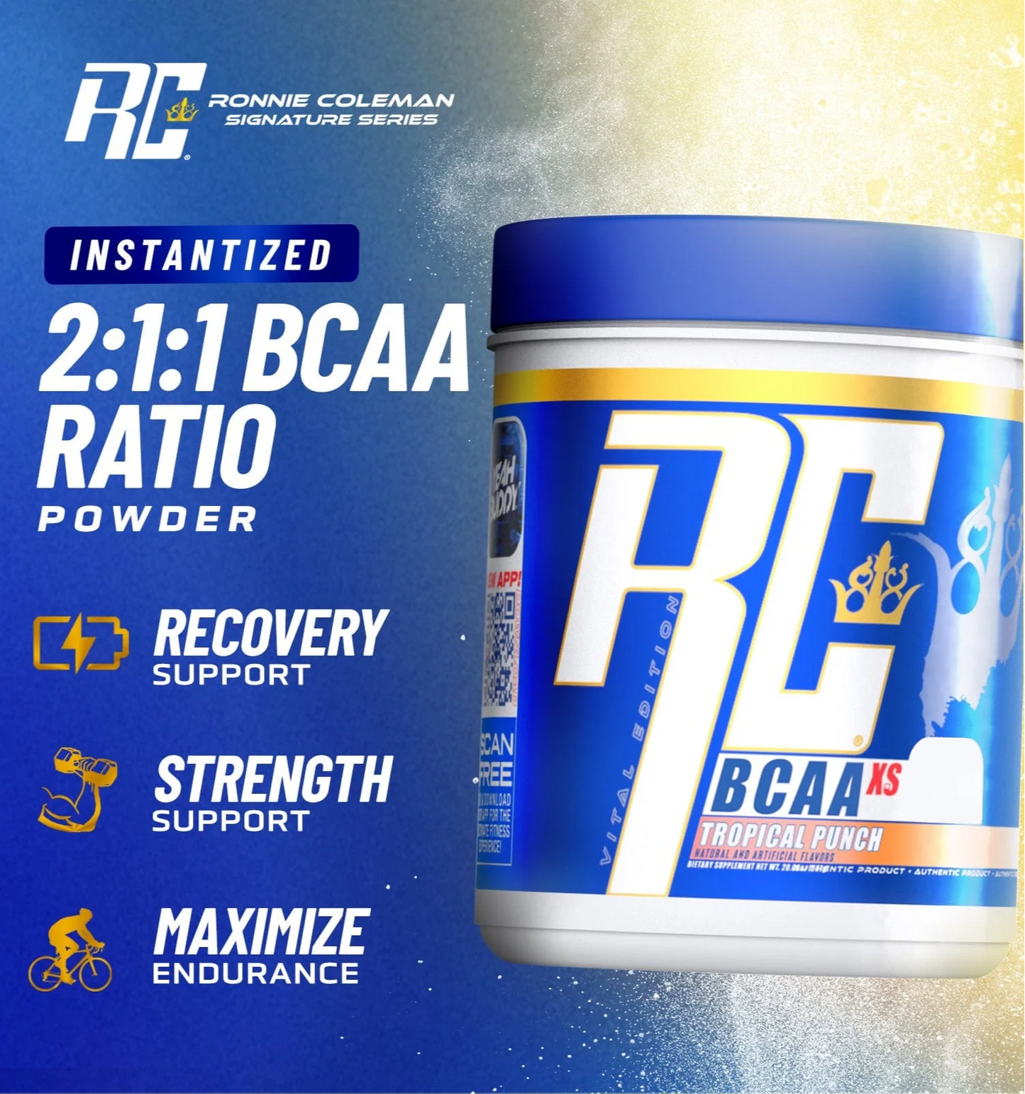 RONNIE BCAA XS 30 servs GREEN APPLE