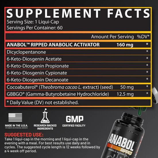 Nutrex - Anabol Ripped - 60 Caps