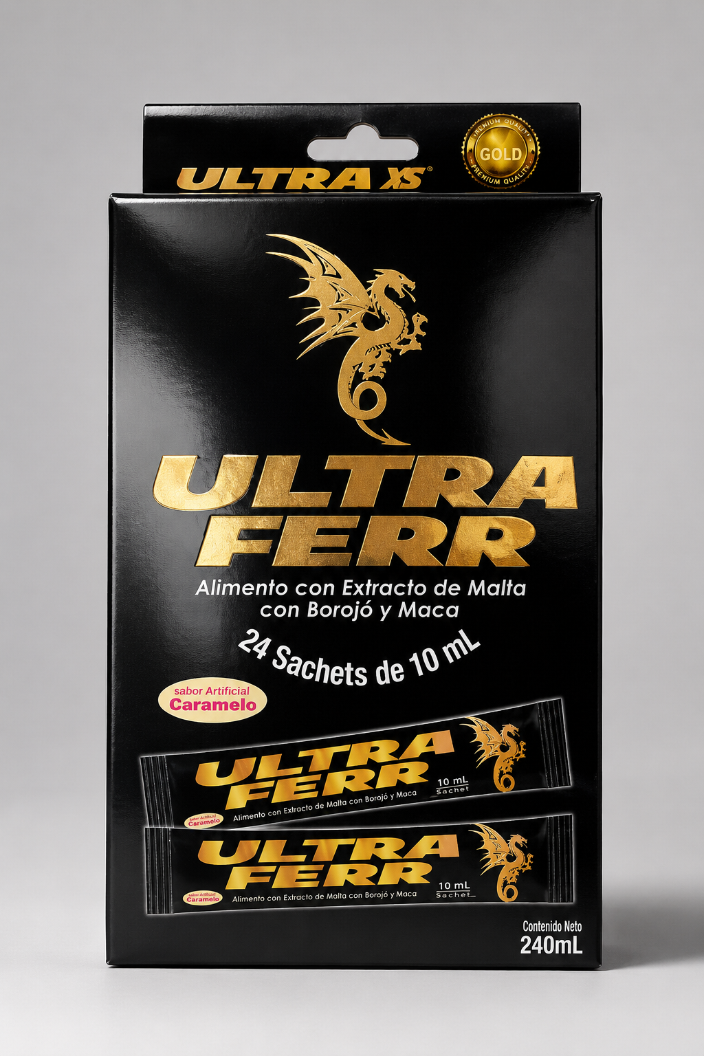 Ultra Ferr - Extracto de Malta con Borojó y Maca - Sachets