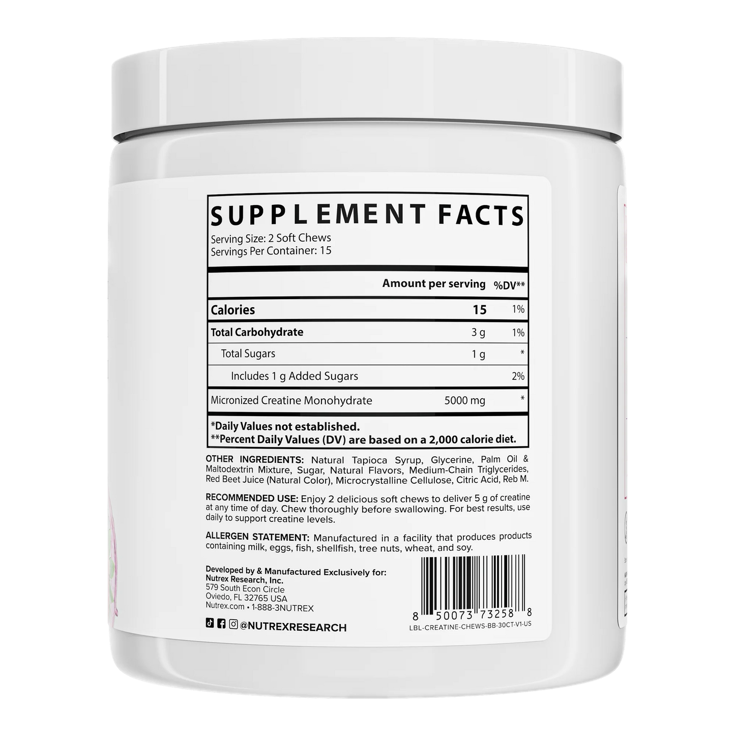 Nutrex - Creatine Soft Chews - 15 Servings