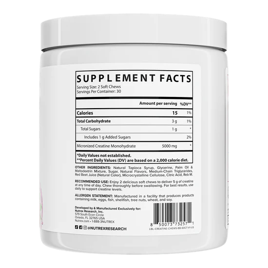 Nutrex - Creatine Soft Chews - 30 Servings