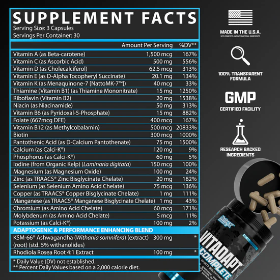 Nutrex Research - Vitadapt Complete - 30 Servings