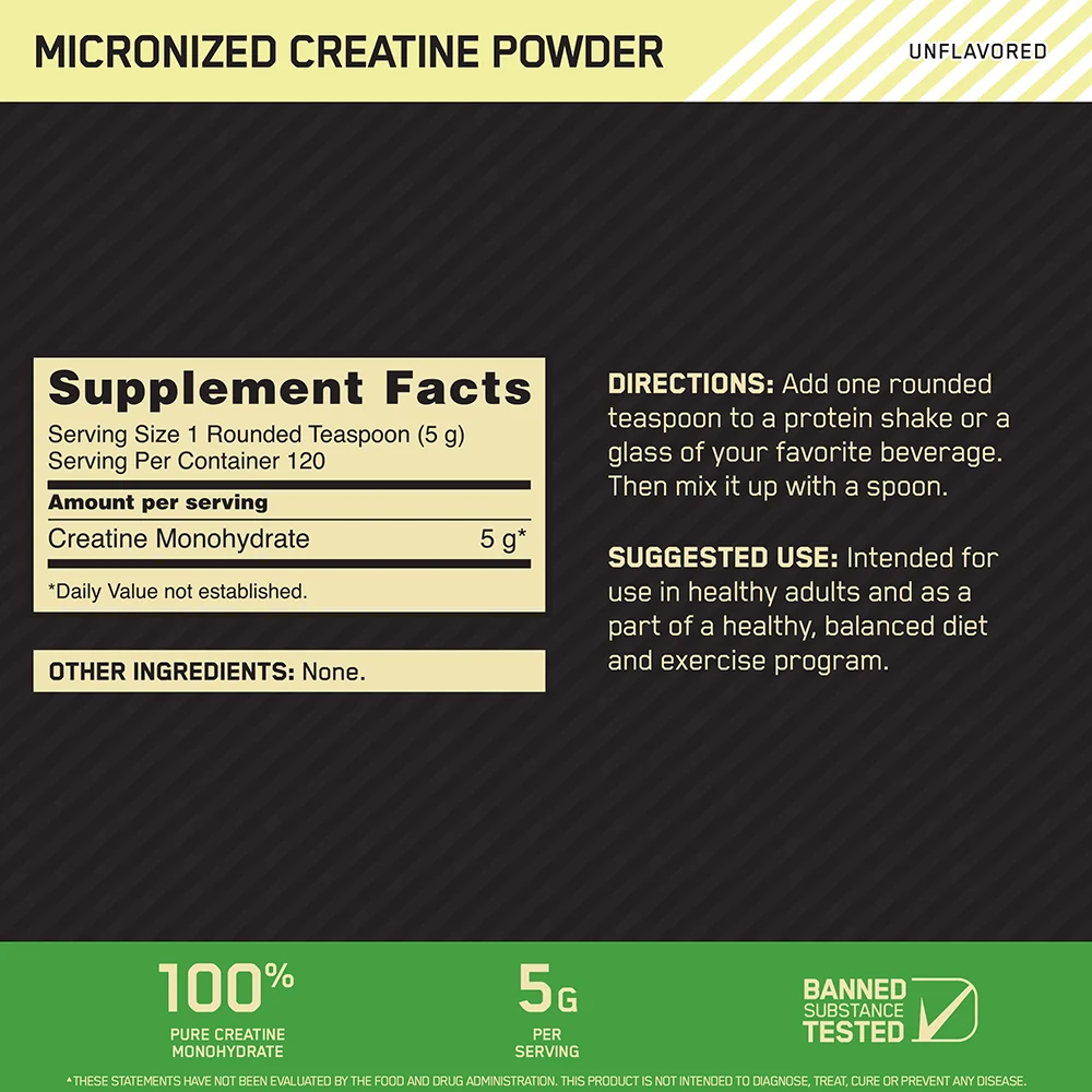 Optimum Nutrition - Micronized Creatine - 120 Servings
